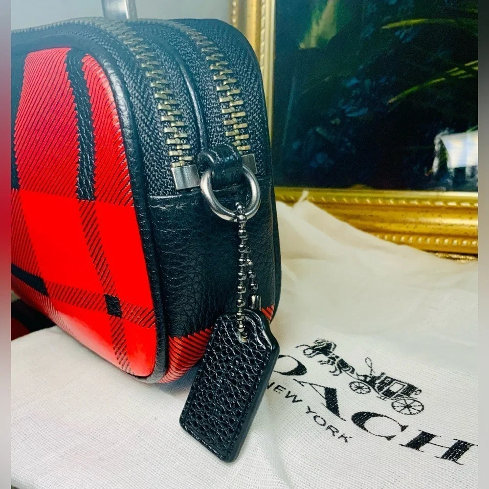 Coach Jamie Camera Bag w/Tartan Paid & Coach Dust Bag